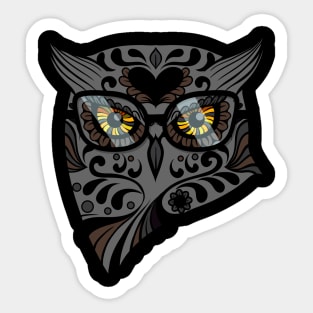 Owl With Hipster Glasses Sticker